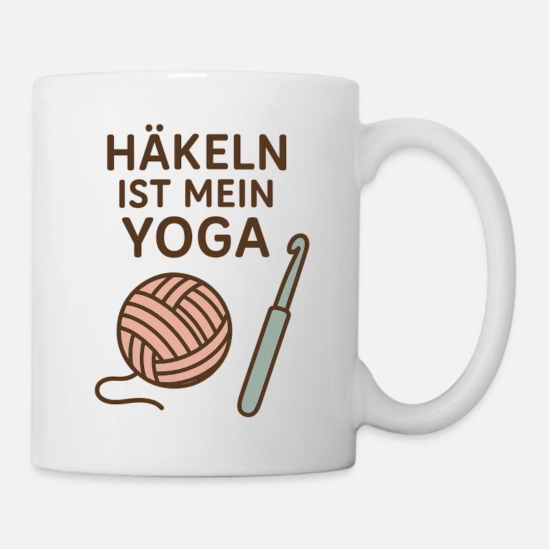 Häkel-Flow statt Yoga-Flow - Tasse - Weiß