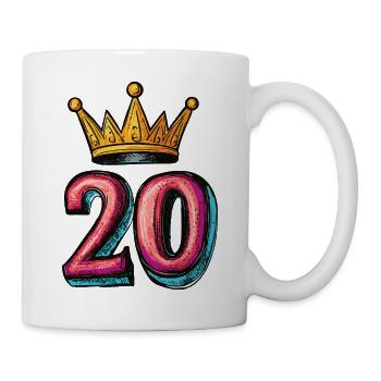 Couronne numéro 20 - Mug blanc - blanc - Droite