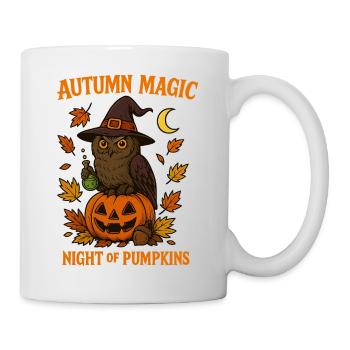 Herbstzauber – Nacht der Kürbisse - Tasse - Weiß - Rechts
