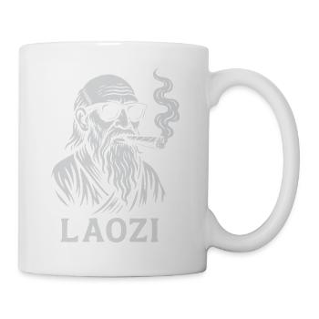 Laozi avec lunettes de soleil et motif de cigare - Mug blanc - blanc - Droite