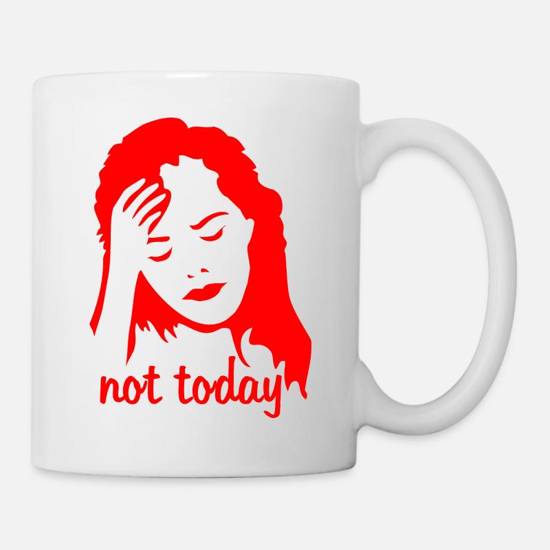 Frau hat Kopfschmerzen - Tasse - Weiß