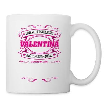 Caractéristique de qualité Valentina tout simplement de première classe - Mug blanc - blanc - Droite