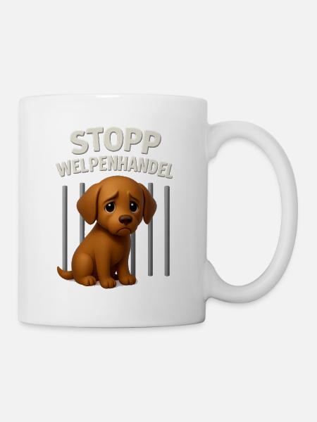 Anti Puppy Trade Dog Design Puppy Dog Puppy - Mug blanc - blanc