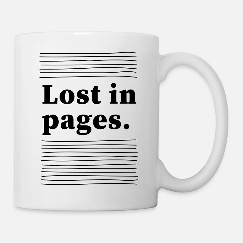 Lost in pages - Tasse - Weiß