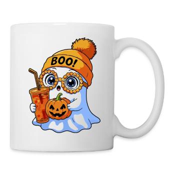 Kleines Halloween-Geist mit Kürbis Party Kostüm - Tasse - Weiß - Rechts