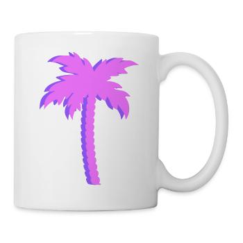 Dégradé de palmiers violets - Mug blanc - blanc - Droite