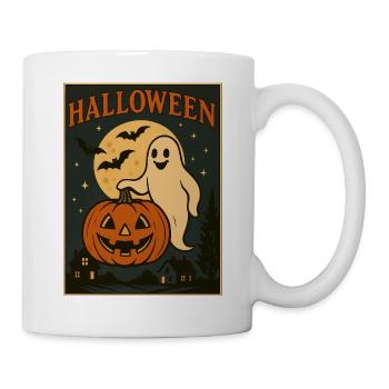 Halloween Ghost and Pumpkin Night - Mug - white - Right