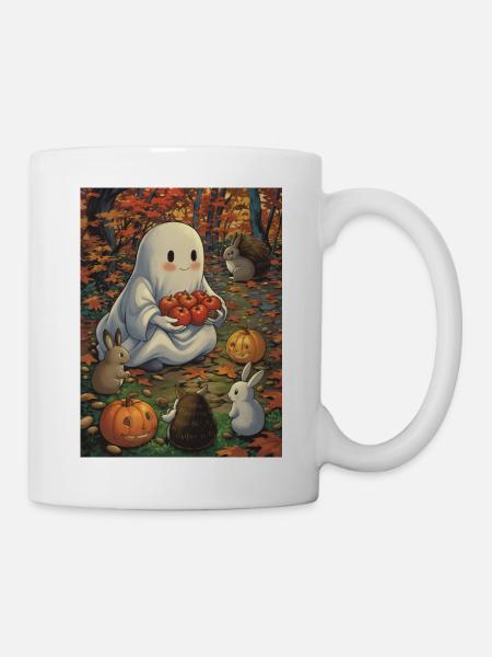 Süßer Halloween Geist im Herbst - Tasse - Weiß