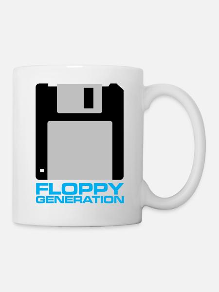 Disquette Génération 3.5 - Mug blanc - blanc