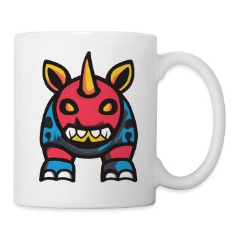 Rhinocéros Halloween Bande Dessinée Drôle - Mug blanc - blanc - Droite