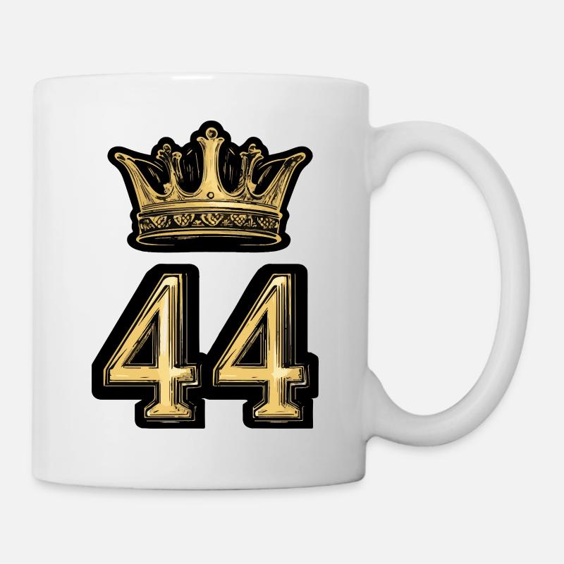 44 Zahl Krone - Tasse - Weiß