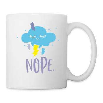 Kawaii Wolke Nein Nope - Tasse - Weiß - Rechts
