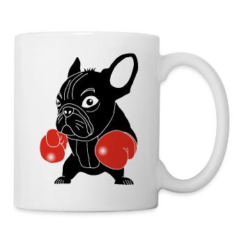 Black Dog Boxer - Mug - white - Right