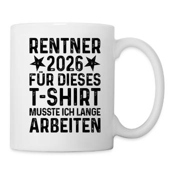 Retiree 2026 TShirt Grunge Pension Sayings Retirement - Mug - white - Right