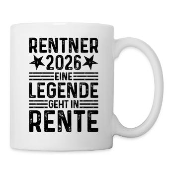 Rentner 2026 - Eine Legende geht in Rente  - Tasse - Weiß - Rechts