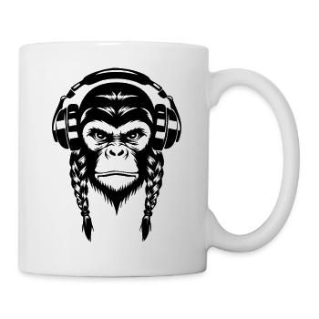 Beat Monkey Head Bass Drop Edition Chemise - Mug blanc - blanc - Droite