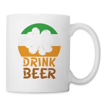 Drink beer irish - Tasse - Weiß - Rechts