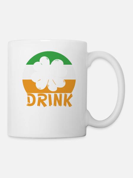 St. Patricks Day drink - Tasse - Weiß