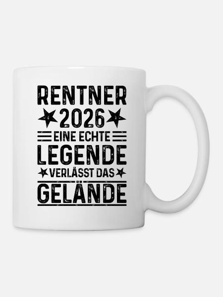 Rentner 2026 - Eine Legende verlässt das Gelände - Tasse - Weiß