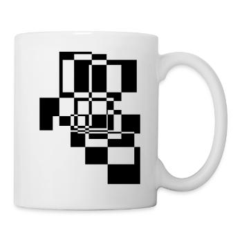 Abstrakte Formen und Muster Geschenk - Tasse - Weiß - Rechts