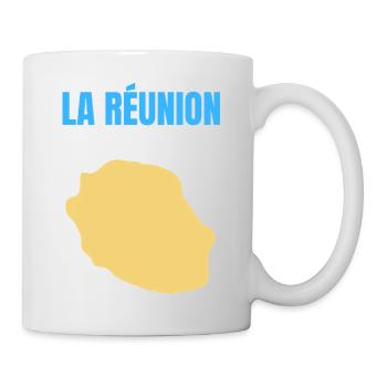 T-Shirt mit goldener Karte auf der Insel La Réunion - Tasse - Weiß - Rechts