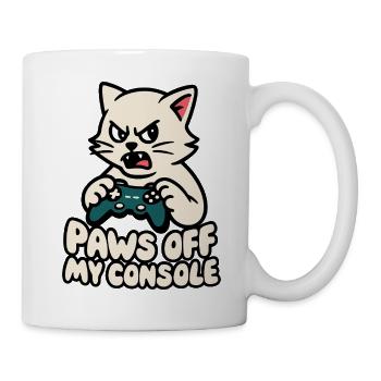 Les pattes loin de ma console - Mug blanc - blanc - Droite