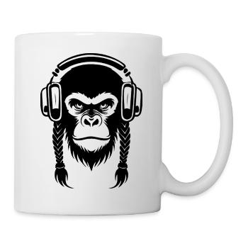 Vibe Affenkopf Chillout Lounge Edition Shirt - Tasse - Weiß - Rechts
