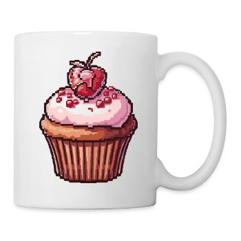 Retro Pixel Cupcake - Mug - white - Right