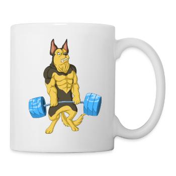 Berger allemand Haltérophilie - Mug blanc - blanc - Droite