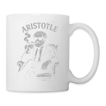 Aristotle Smoking Philosopher Portrait - Mug - white - Right