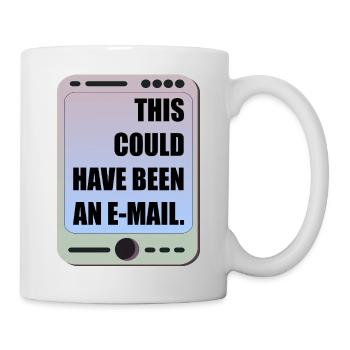 E-MAIL DE RÉUNION DE BUREAU DRÔLE - Mug blanc - blanc - Droite
