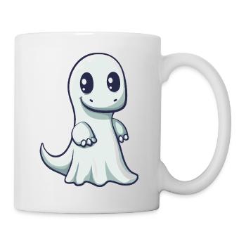 Dinosaur brontosaurus Halloween ghost - Mug - white - Right