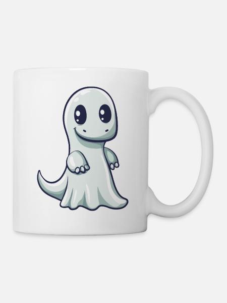Dinosaurier brontosaurus Halloween Geist - Tasse - Weiß