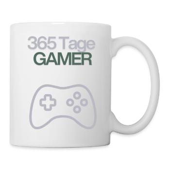 365 Tage Gamer Controller Icon - Tasse - Weiß - Rechts