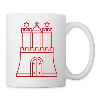 Armoiries de Hambourg : Ligue hanséatique, Tradition et Porte - Mug blanc - blanc - Droite