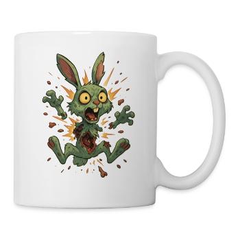 Lapin zombie explosif cartoon - Mug blanc - blanc - Droite