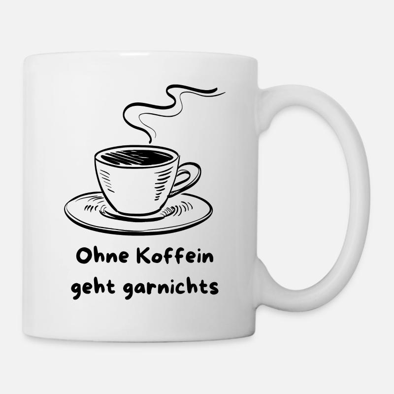 Tasse à café avec design de dicton de caféine - Mug blanc - blanc