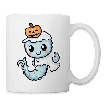 Hippocampe Halloween fantôme - Mug blanc - blanc - Droite