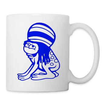 Frog Reggae Music Rasta Hair Hat Jamaica Fun - Mug - white - Right