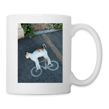Cat on Bike Lane - Mug - white - Right