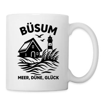 Büsum Meer Düne Glück - Tasse - Weiß - Rechts
