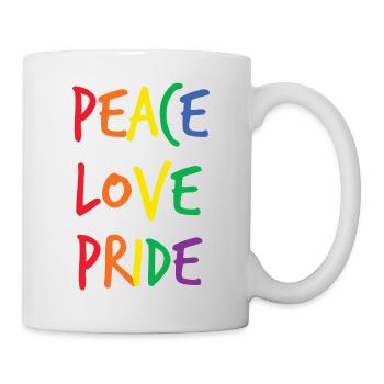 Rainbow Peace Love Pride - Mug - white - Right