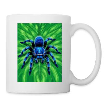 Gooty Sapphire Tarantula Brilliant blue spider - Mug - white - Right