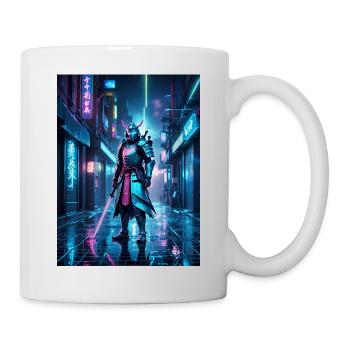 Neon Samurai of the Night - Mug - white - Right