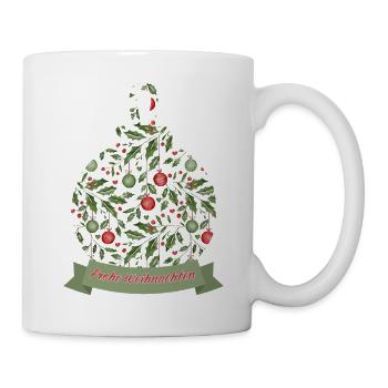 Boule de Noël avec texte Joyeux Noël - Mug blanc - blanc - Droite