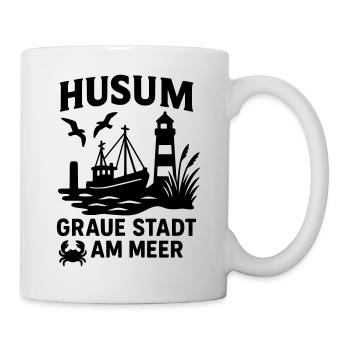 Husum Ville grise au bord de la mer - Mug blanc - blanc - Droite