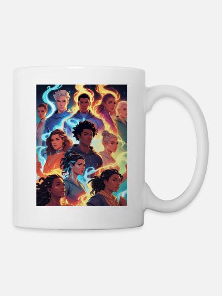 Elementare Feuer- und Eisgruppe - Tasse - Weiß