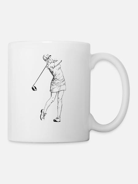 Golfspielerin - Tasse - Weiß