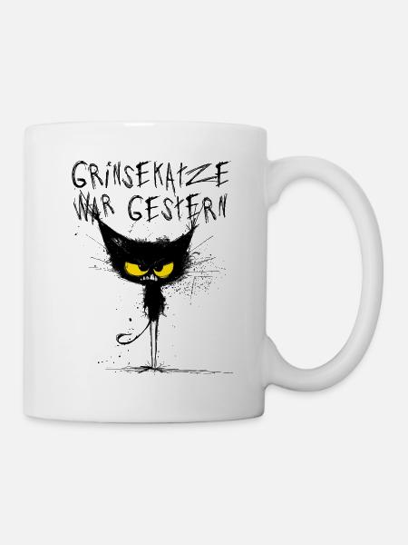 Grim Cat - Cheshire Cat, c’était hier - Mug blanc - blanc
