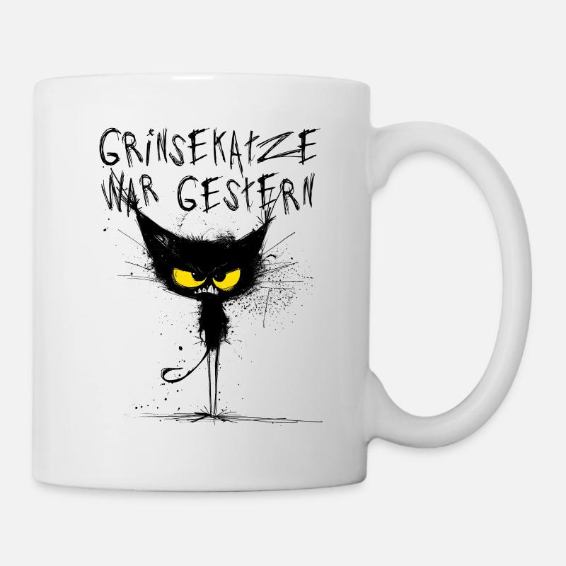 Grim Cat - Cheshire Cat, c’était hier - Mug blanc - blanc